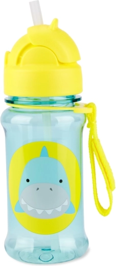 Skip Hop Zoo sticlă din tritan cu pai 355 ml – rechin