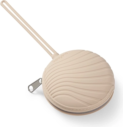 BabyOno husă din silicon pentru suzetă cu fermoar, bej