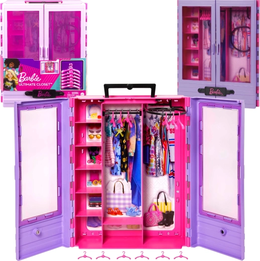 Barbie Fashionistas dulap mare pentru hăinuțe cu umerașe