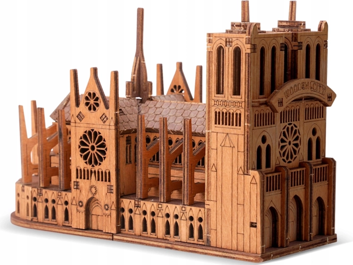 Puzzle 3D din lemn WOODEN CITY, catedrala Notre-Dame, 96 de piese