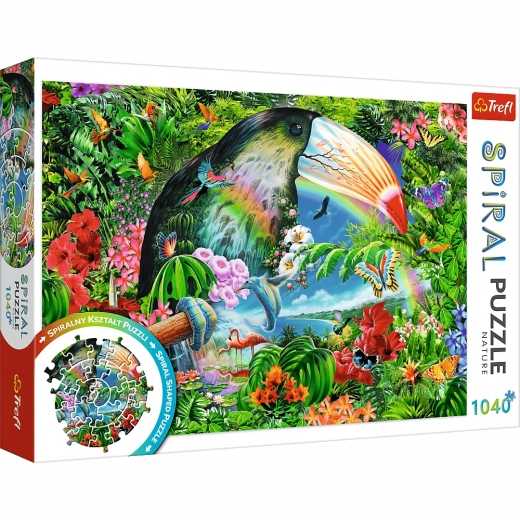 Puzzle spiral – animale tropicale, 1040 piese