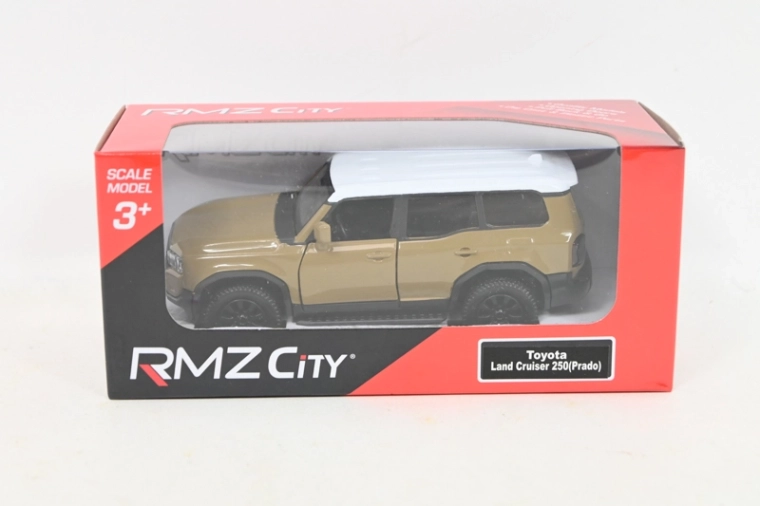 Toyota Land Cruiser model auto din metal maro-galben
