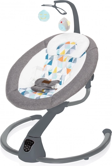 Leagăn pentru copii Lullaby, model triunghiular/gri