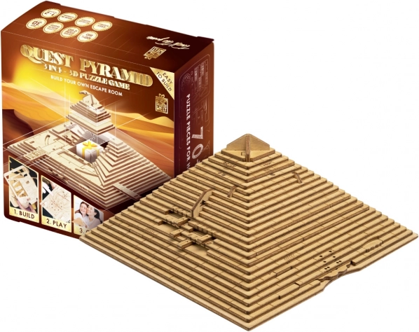 EscapeWelt Puzzle 3D din Lemn Piramidă