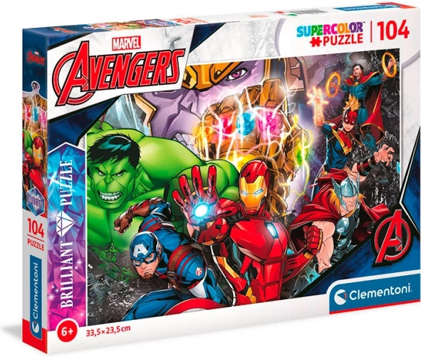 Puzzle Brilant Marvel: Răzbunătorii 104 piese