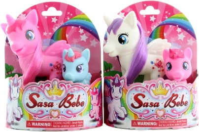 Set unicorn și ponei cu coamă de pieptănat