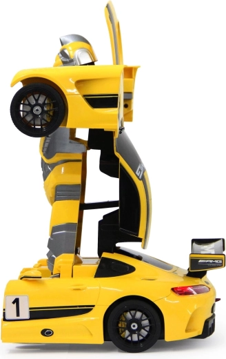 Transformare la apăsarea unui buton: mașină și robot