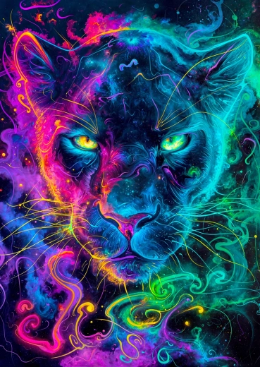 Puzzle panteră neon 1000 de piese