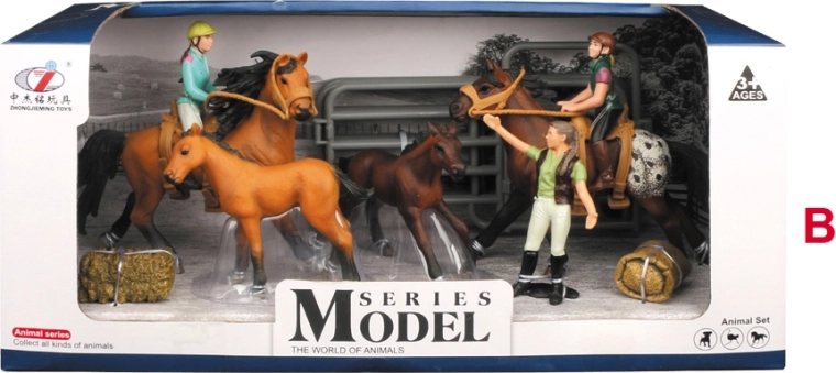 Set de cai cu țarc (padoc) și figurine