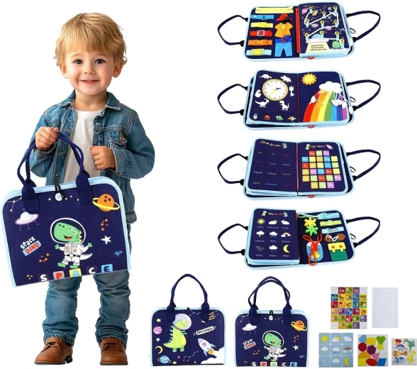 2Kids Toys carte senzorială busy cu tema Spațiului