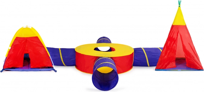 Set de corturi pentru copii 7‑în‑1 cu 4 tuneluri IPLAY