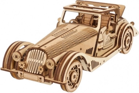 Ugears puzzle mecanic din lemn 3D – maşină sport Rapid Mouse