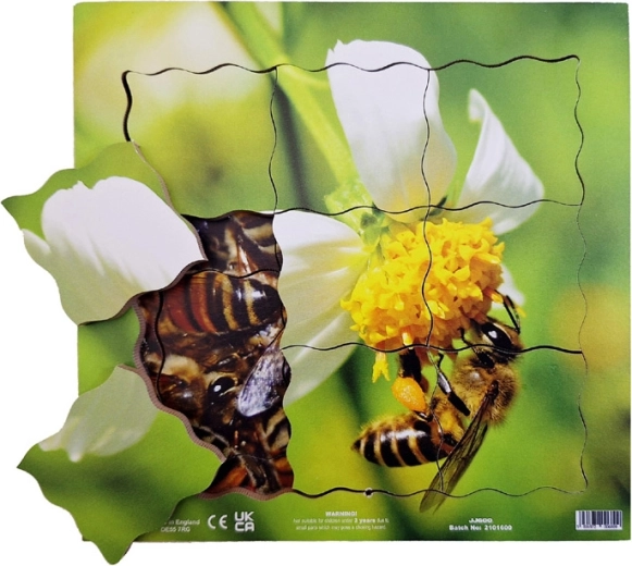 Just Jigsaws 600 Albină – puzzle din lemn stratificat