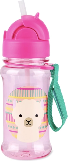 Skip Hop Zoo sticlă din Tritan cu pai 355 ml Llama
