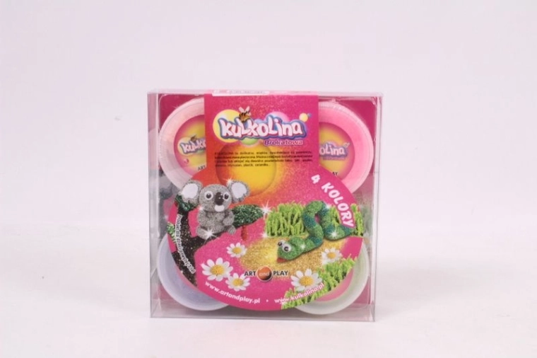 Kulkolina – pastă de modelaj cu biluțe și sclipici – 4 culori