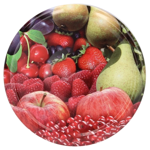 Capace pentru conservare 82 mm cu motiv fructe, 6 crestături – pachet 660 buc