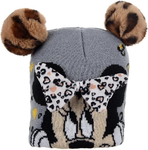 Căciulă gri Minnie cu căptușeală din fleece