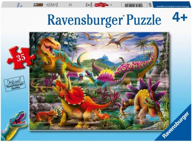 Puzzle Ravensburger T‑Rex Terror, 35 piese