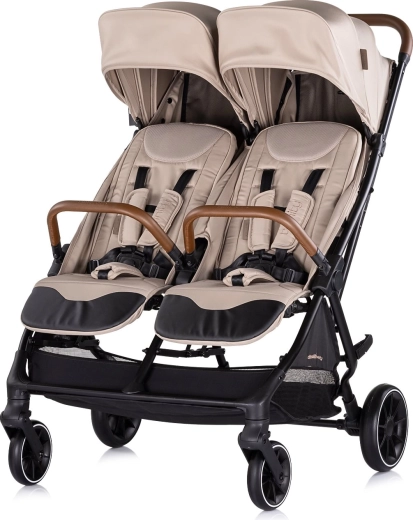 Cărucior sport dublu Chipolino Twinity Tiramisu