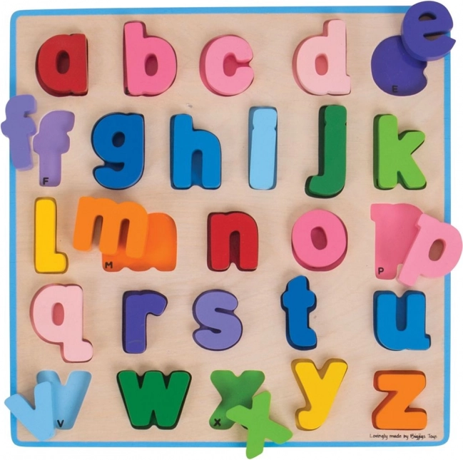 Puzzle alfabet din lemn – litere mici BIGJIGS BABY