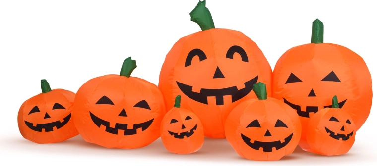 Dovleac gonflabil de Halloween cu iluminare LED, 230 cm