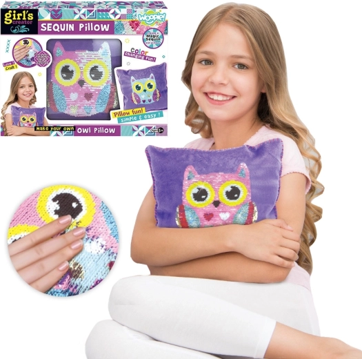 Set creativ Woopie Art & Fun pentru confecționarea unei perne cu bufniță