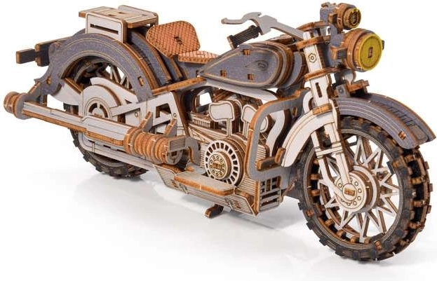 Little Story puzzle 3D din lemn motocicletă Comanche gri