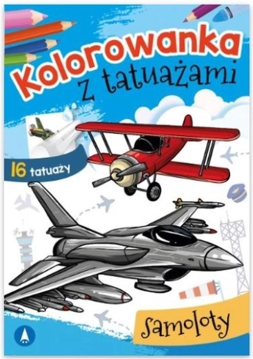 Caiet de colorat cu tatuaje – avioane