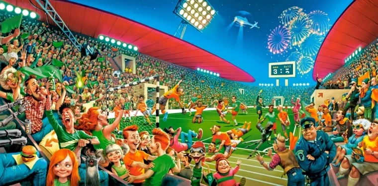 Colecția de Artă Puzzle Castorland: Campionatul de Fotbal 4000 de piese