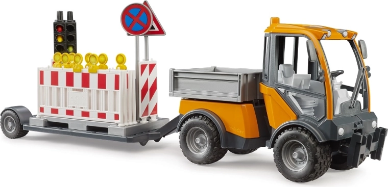 Bruder VarioCar cu platformă și remorcă pentru siguranța traficului rutier