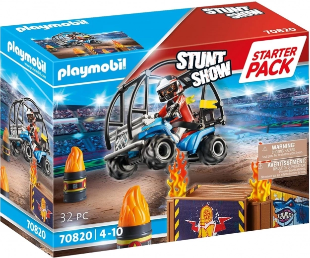 Playmobil Stunt Show set de start – spectacol de cascadorii cu quad și rampă de foc
