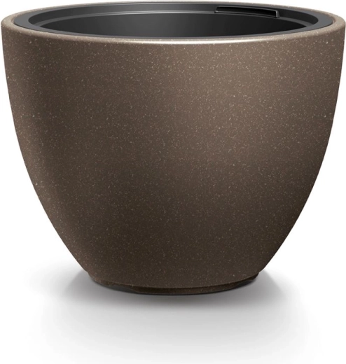 Ghiveci cu insert HEOS Eco Wood, culoare cafea, diametru 46,9 cm
