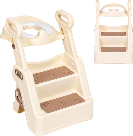 Reductor WC pentru copii Ecotoys cu scară integrată