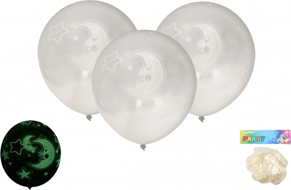 Baloane 30 cm – set 6 buc, fosforescente în întuneric