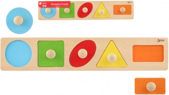 Puzzle din lemn pentru copii - Forme geometrice