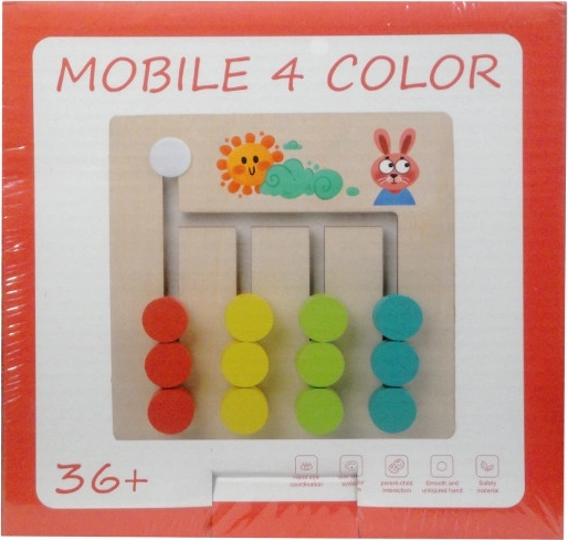 Puzzle educativ din lemn – puncte colorate după model