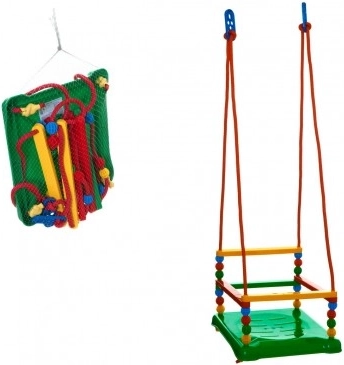 Leagăn din plastic cu bare de protecție 35 × 34 cm, capacitate 40 kg – Verde