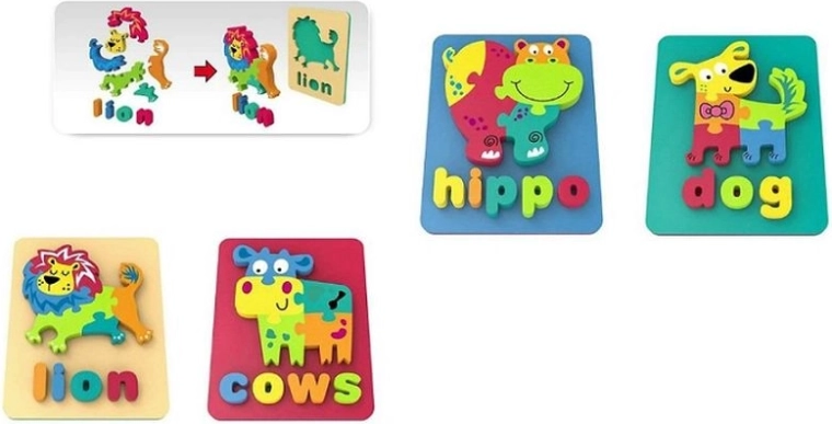 Puzzle din spumă pentru copii – 12 buc. în display de vânzare