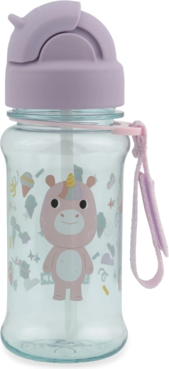 Skip Hop sticlă cu pai Besties Squad unicorn 355 ml