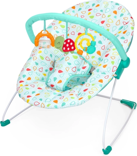 Bright Starts șezlong pentru bebeluși cu jucării Colorful Confetti Bouncer de la naștere