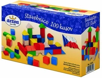 Set de construcție din lemn 100 bucăți