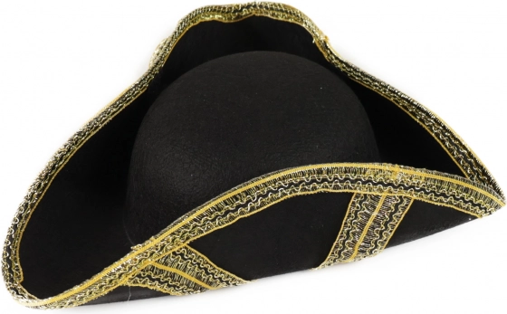 Pălărie tricorn de pirat pentru adulți