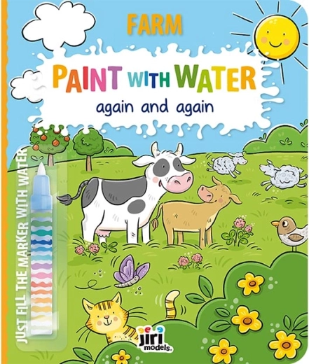 Caiet de colorat cu apă – fermă