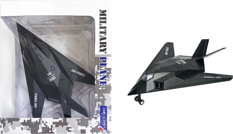 Model metalic avion de vânătoare F117 FIGHTER JET 1:400 cu lumini și sunete