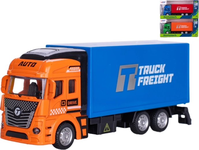 Camion metalic 1:36 cu mecanism pull-back, 19,5 cm