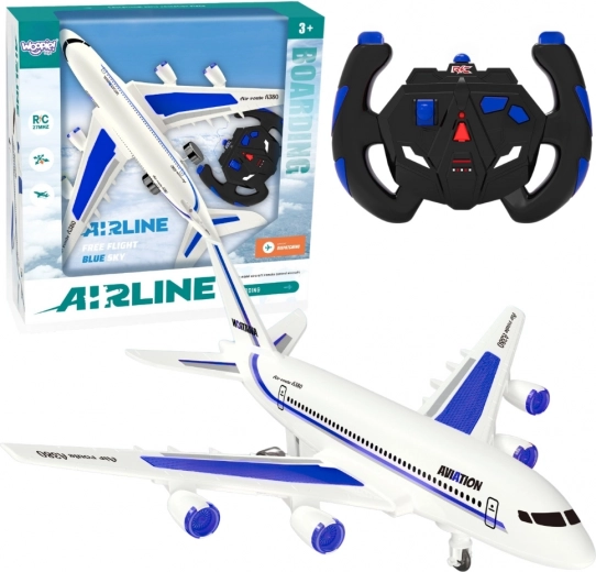 Avion personal albastru cu telecomandă Airline