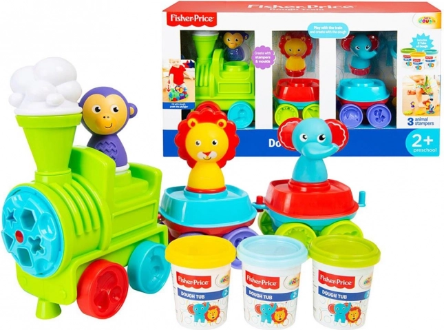 fisher-price trenuleț cu plastilină, 3 culori
