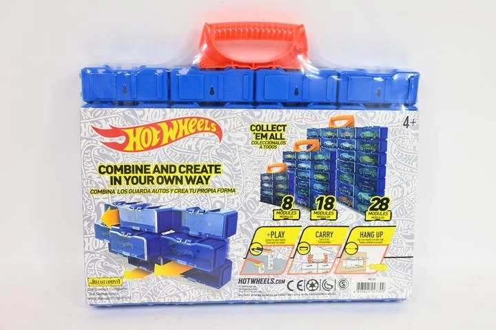 Hot Wheels – valiză modulară pentru mașinuțe (28 compartimente)