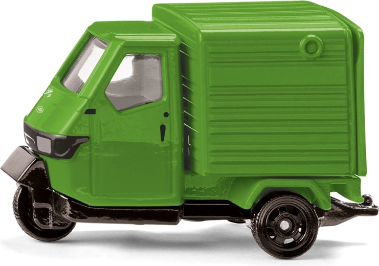 Siku Piaggio Ape verde – model metalic de tricicletă