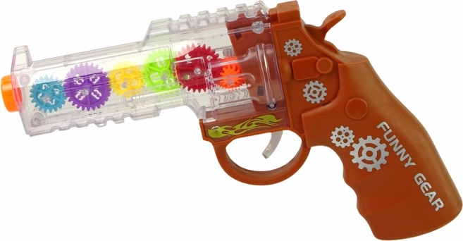 Jucărie Pistol cu Efecte Luminoase și Sonore Maro